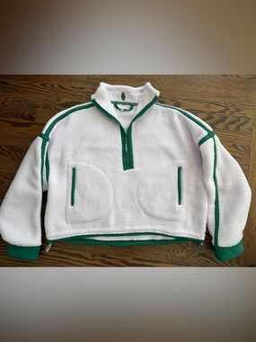 Free People Movement Mountain High Half-zip Fleece Pink Green Size Med